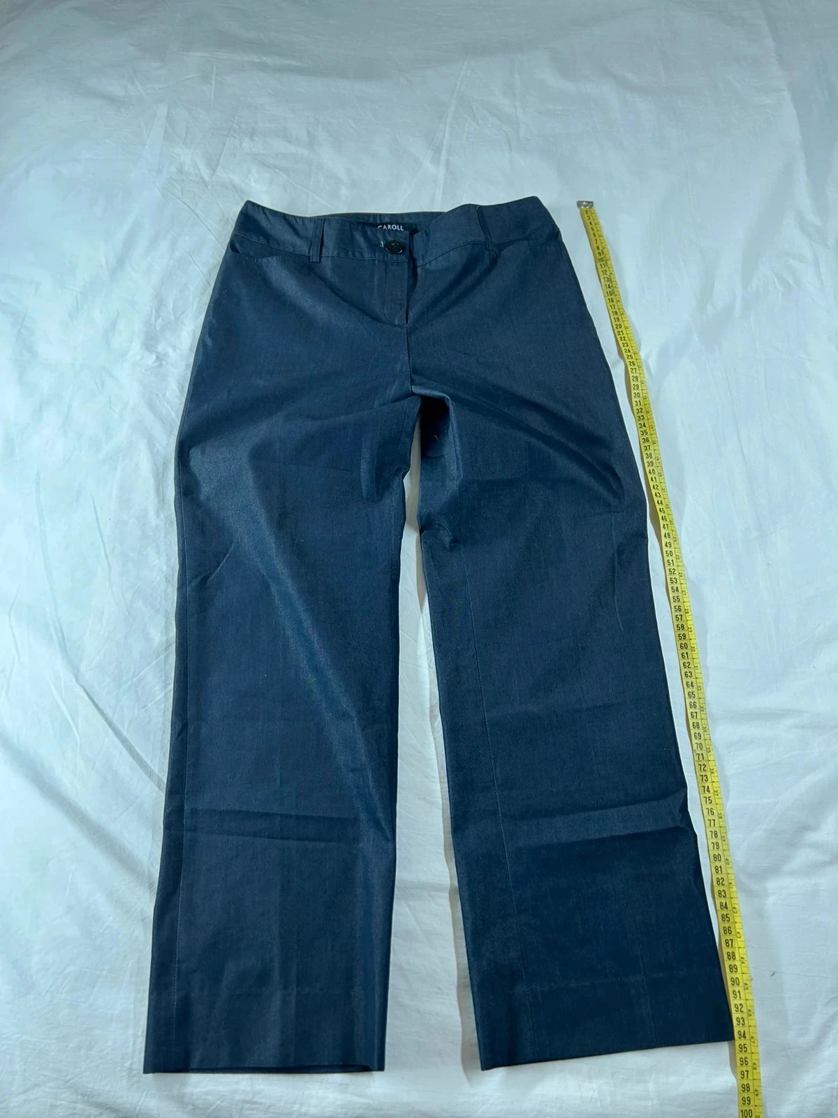 Pantalon court droit caroll